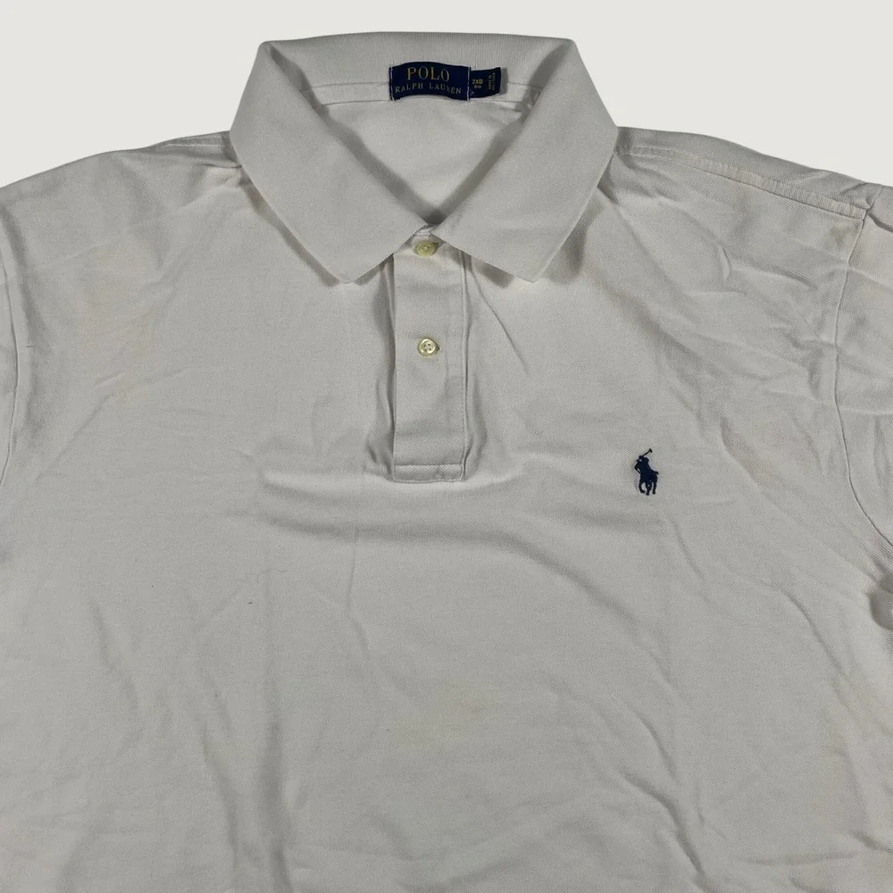 Polo Ralph Lauren Polo Shirt Mens 2XB Short Sleeve Pique White